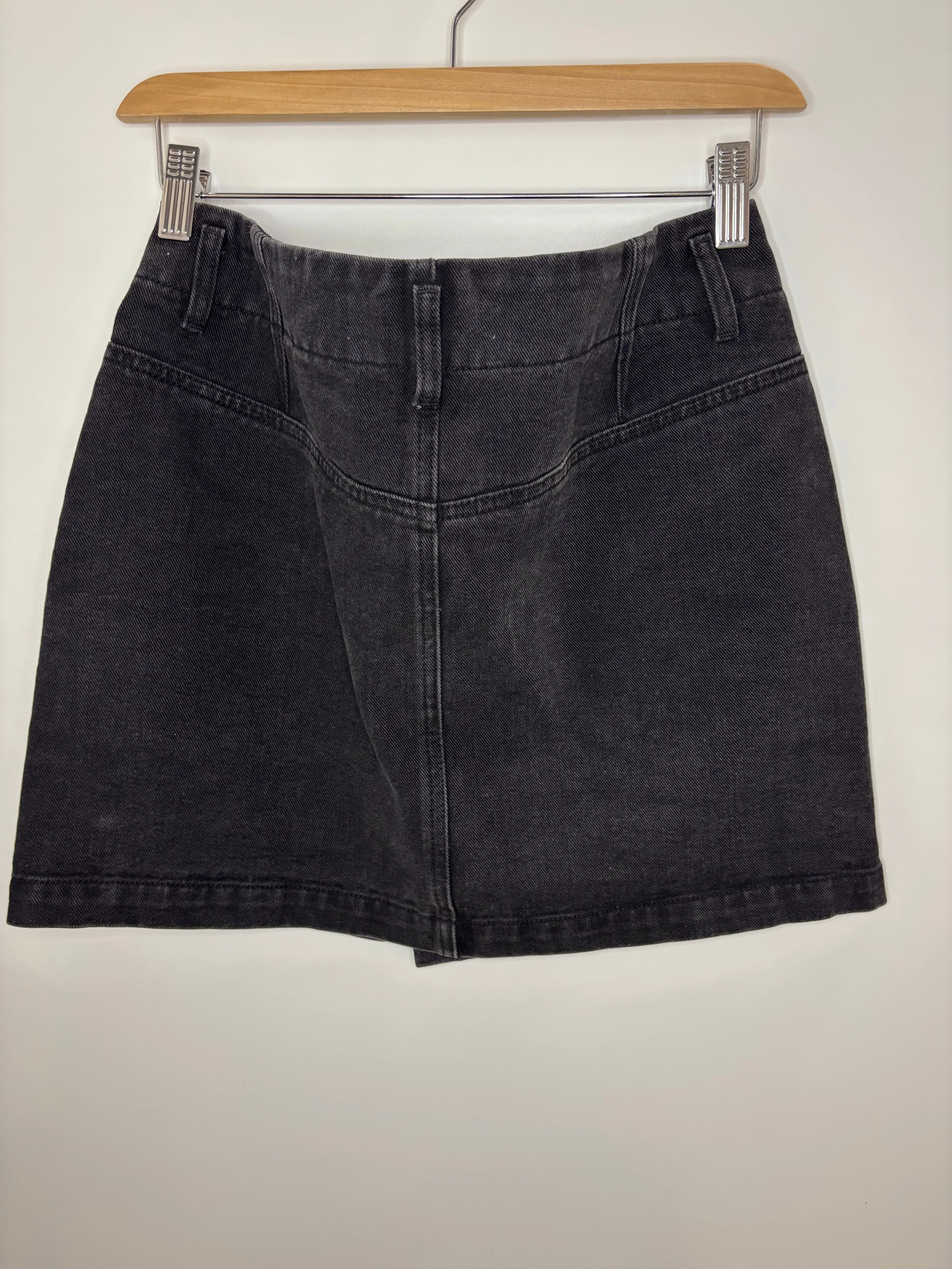 MISFIT ITEM - The Addy Washed Black Denim Skirt by Saltwater Luxe // Size M