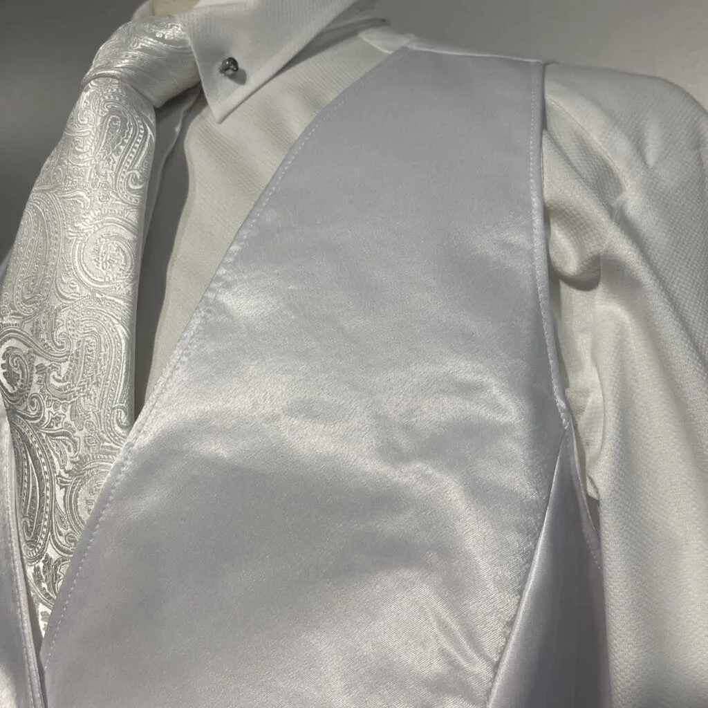 New, White Satin Vest and Tie
