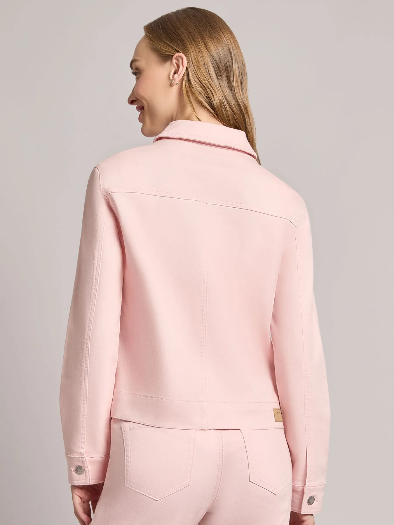 Petite Patch Pocket Denim Jacket, Petal Pink