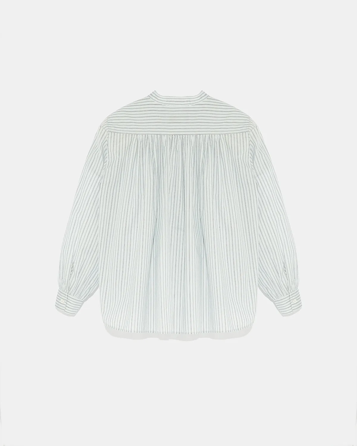 Pleated cotton-blend shirt