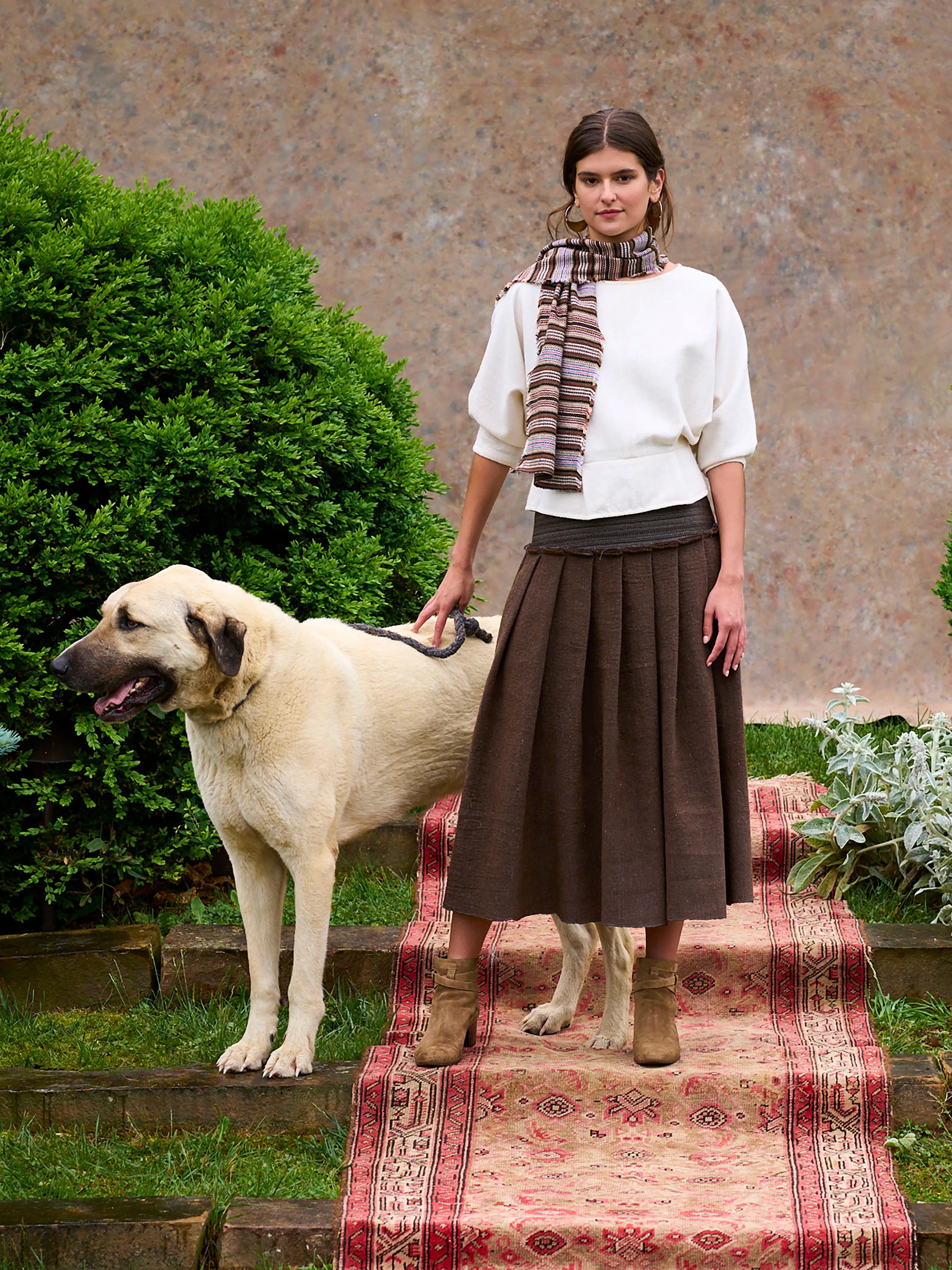 Pleated Skirt in Wool