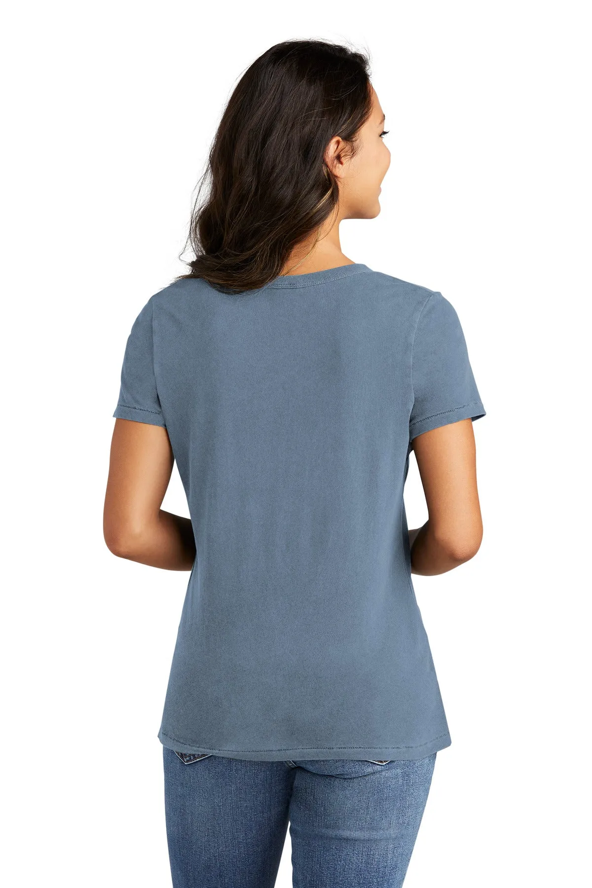 Port & Company Women's Beach Wash Garment-Dyed V-Neck Tee LPC099V Faded Denim