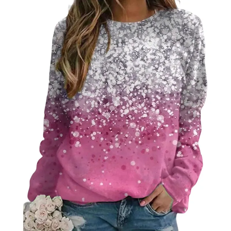 Printed Round Beck Long-Sleeved T-Shirt