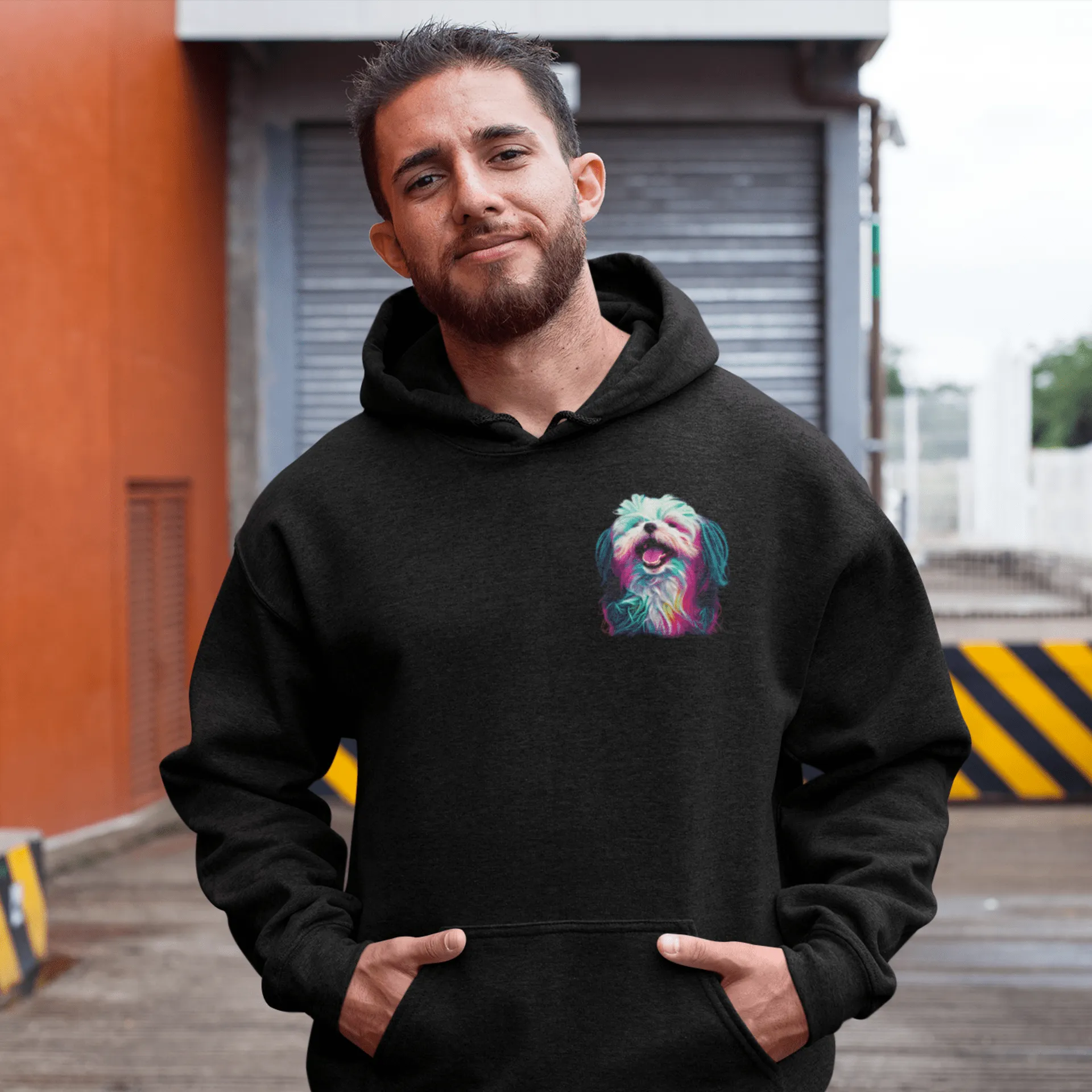 "Happy"  Custom Unisex Hoodie