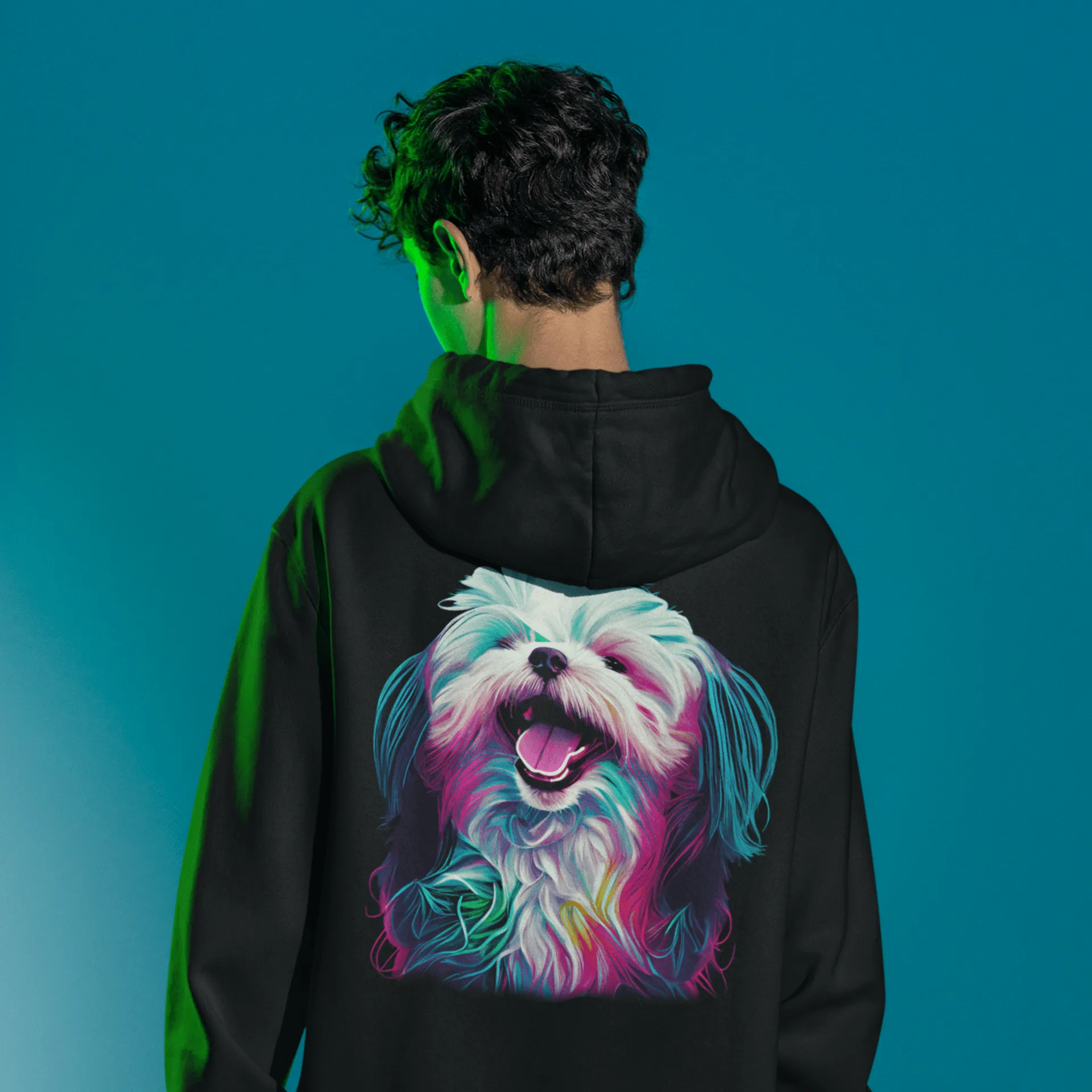 "Happy"  Custom Unisex Hoodie