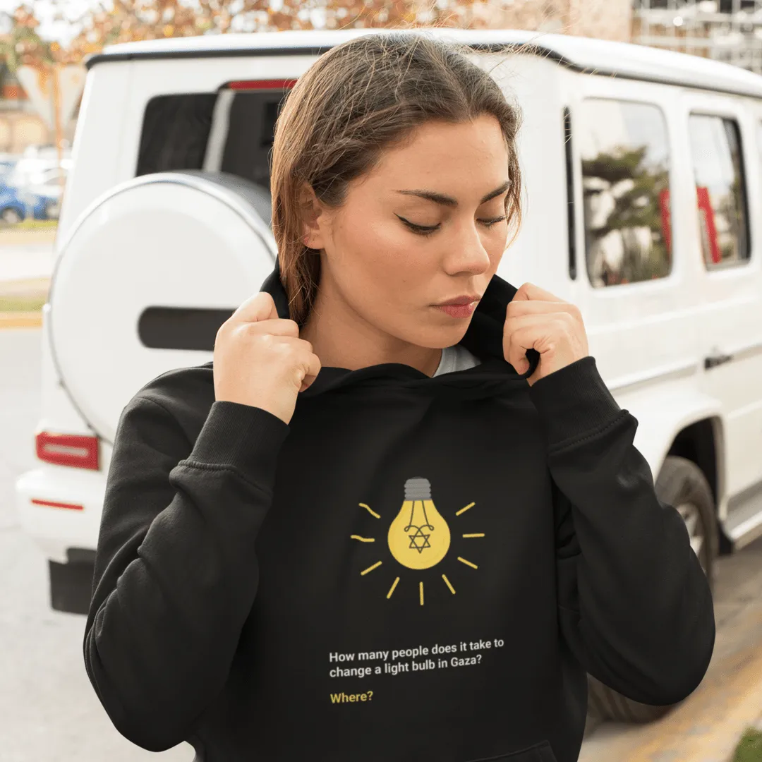"Light Bulb" Black Custom Unisex Hoodie