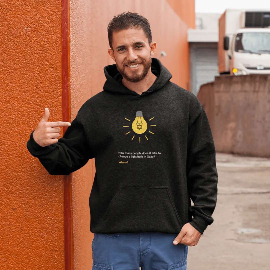 "Light Bulb" Black Custom Unisex Hoodie
