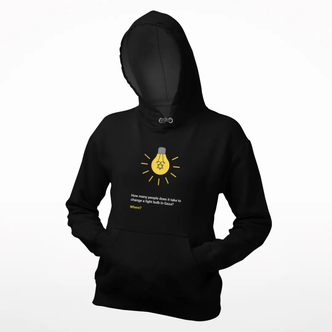 "Light Bulb" Black Custom Unisex Hoodie