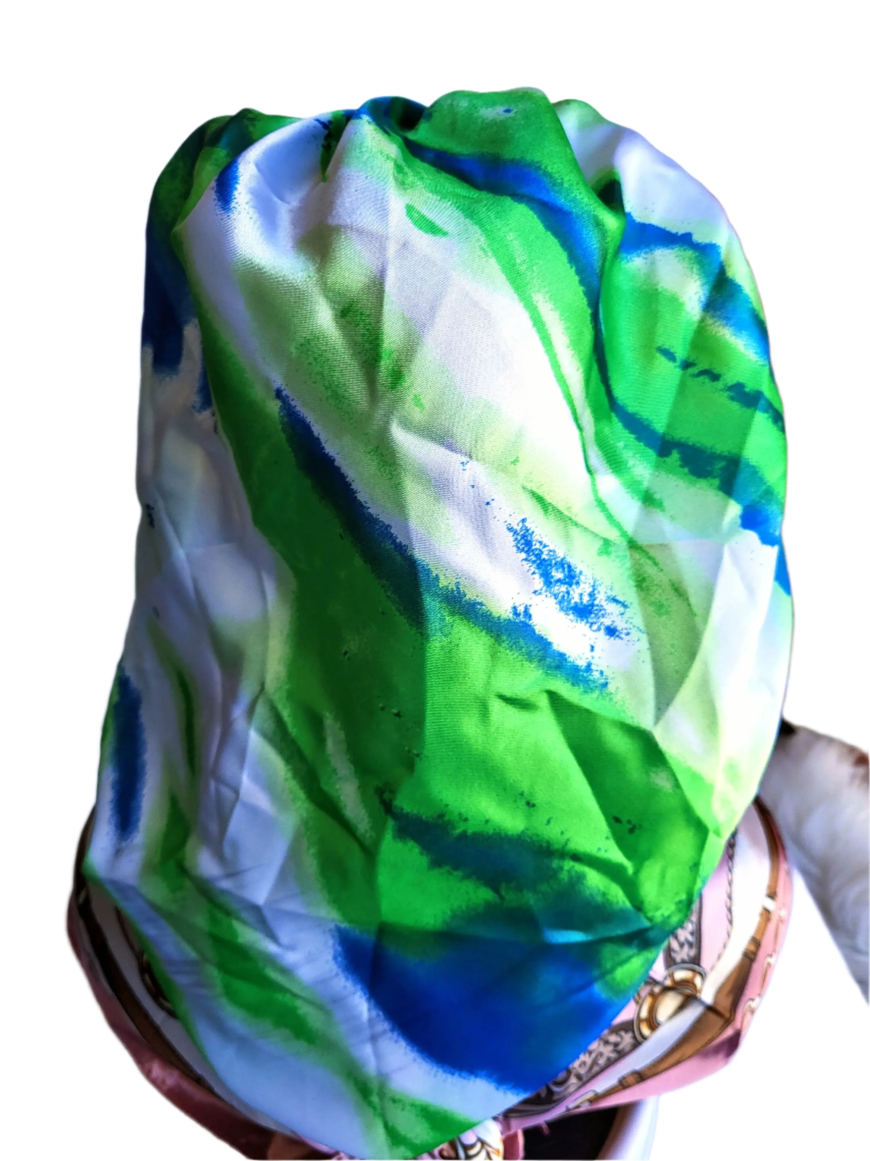 "Teal" Elastic Wide Band Jumbo Bonnet