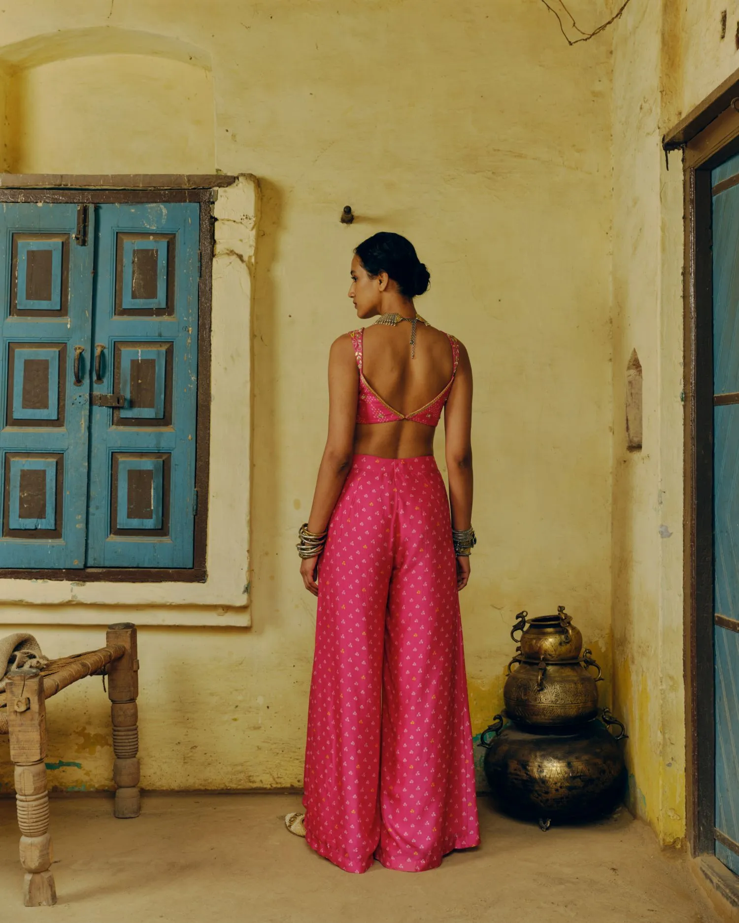 Rani pink crop top   pants