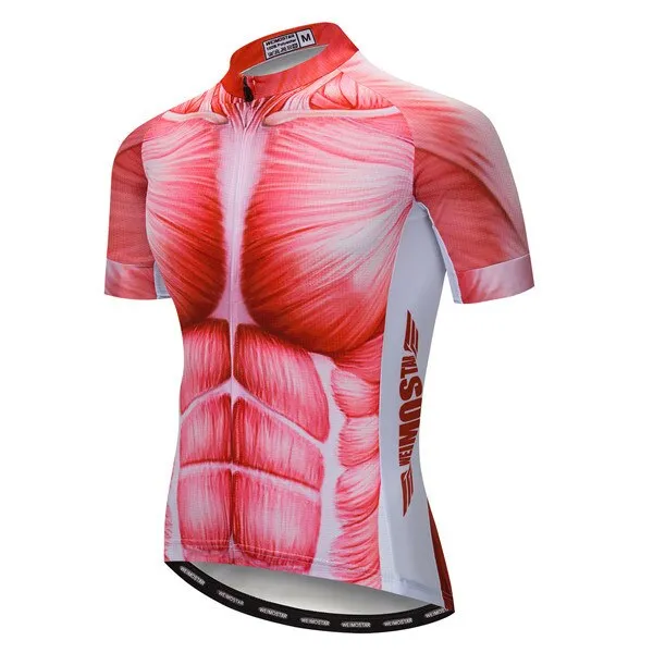 Red Cycling jersey Men's Bike jerseys Mountain road Tops summer ProTeam MTB Shirts Short sleeve Maillot  Ropa Ciclismo Racing