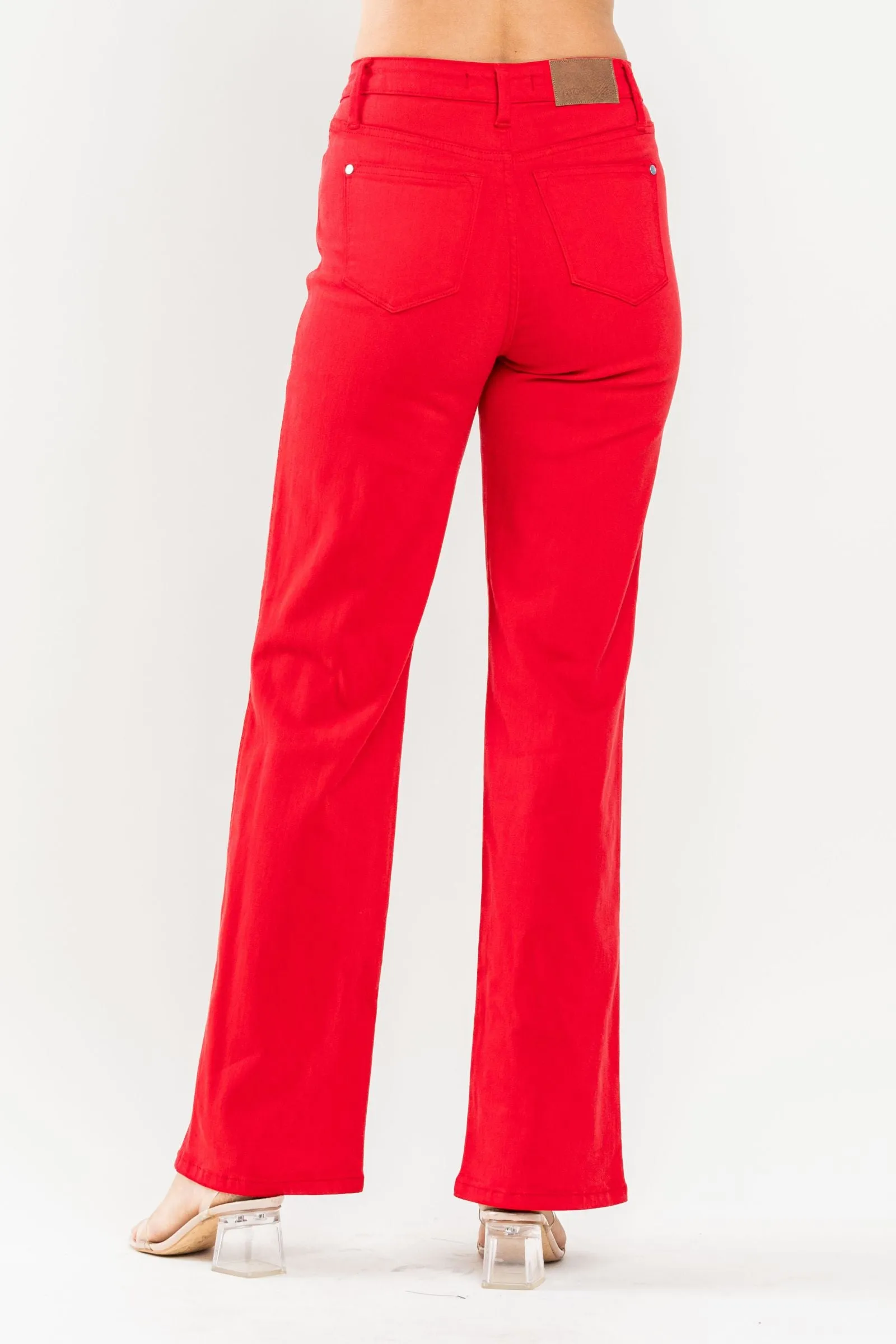 Red High Waist Judy Blue Jeans