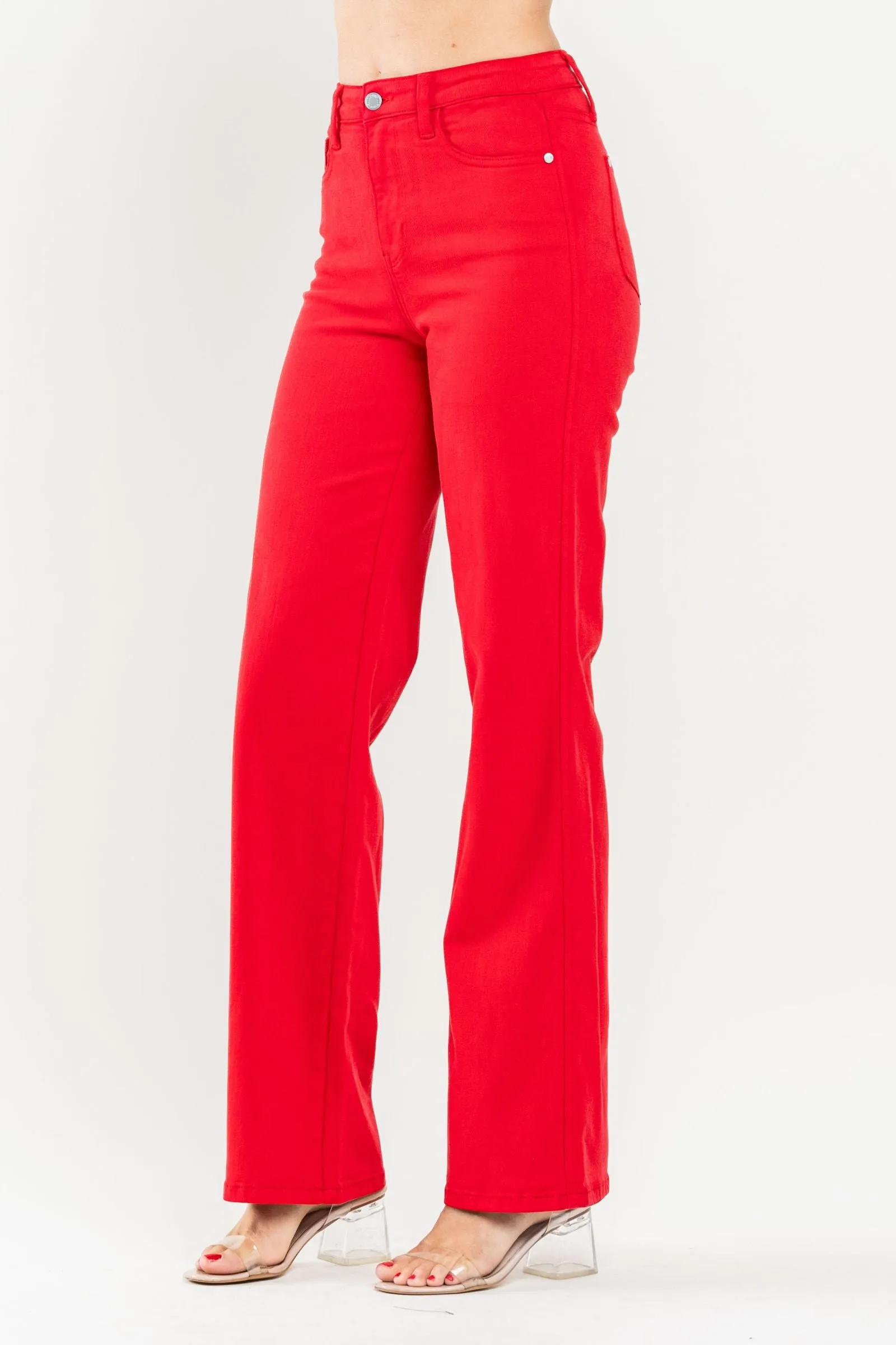 Red High Waist Judy Blue Jeans