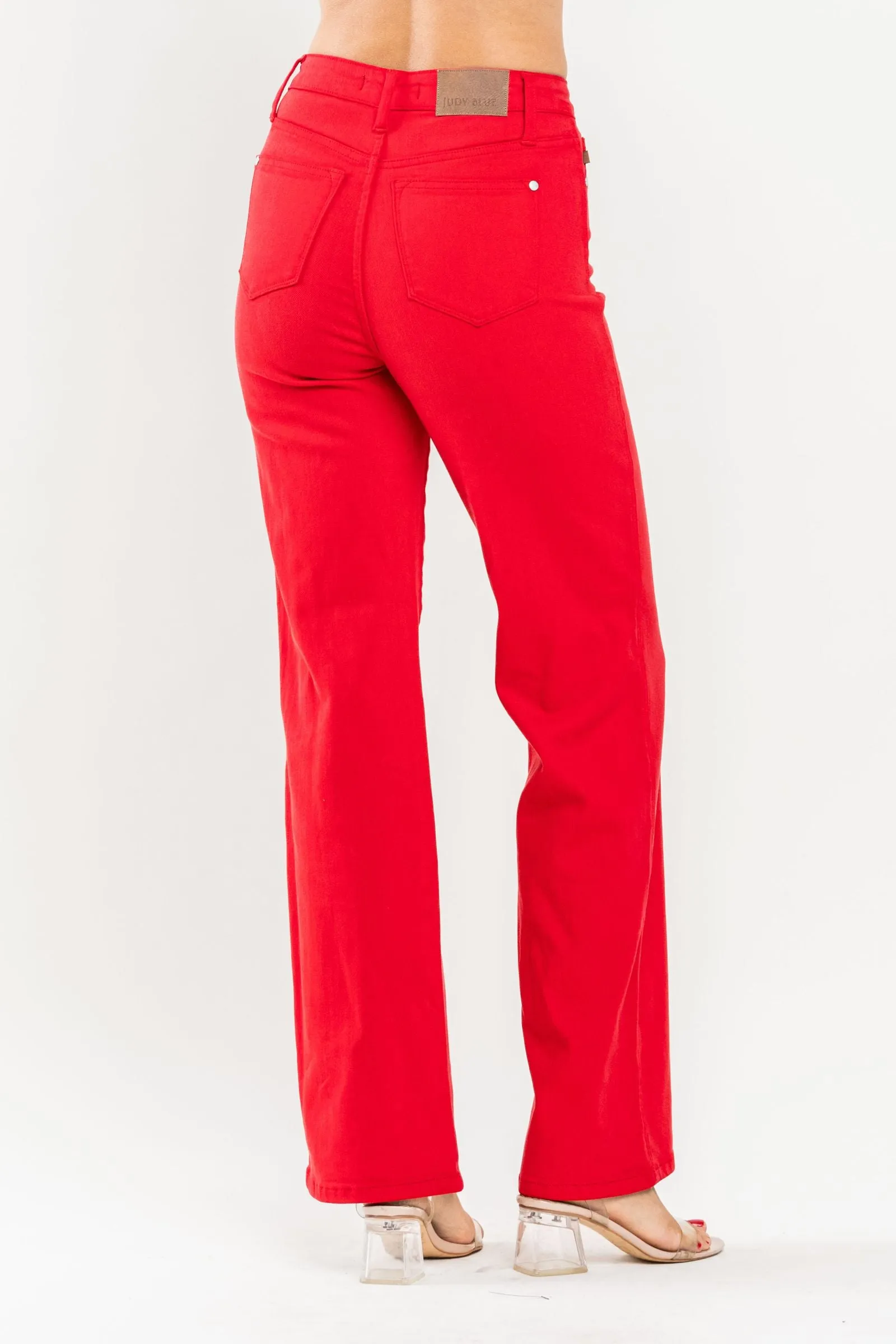 Red High Waist Judy Blue Jeans
