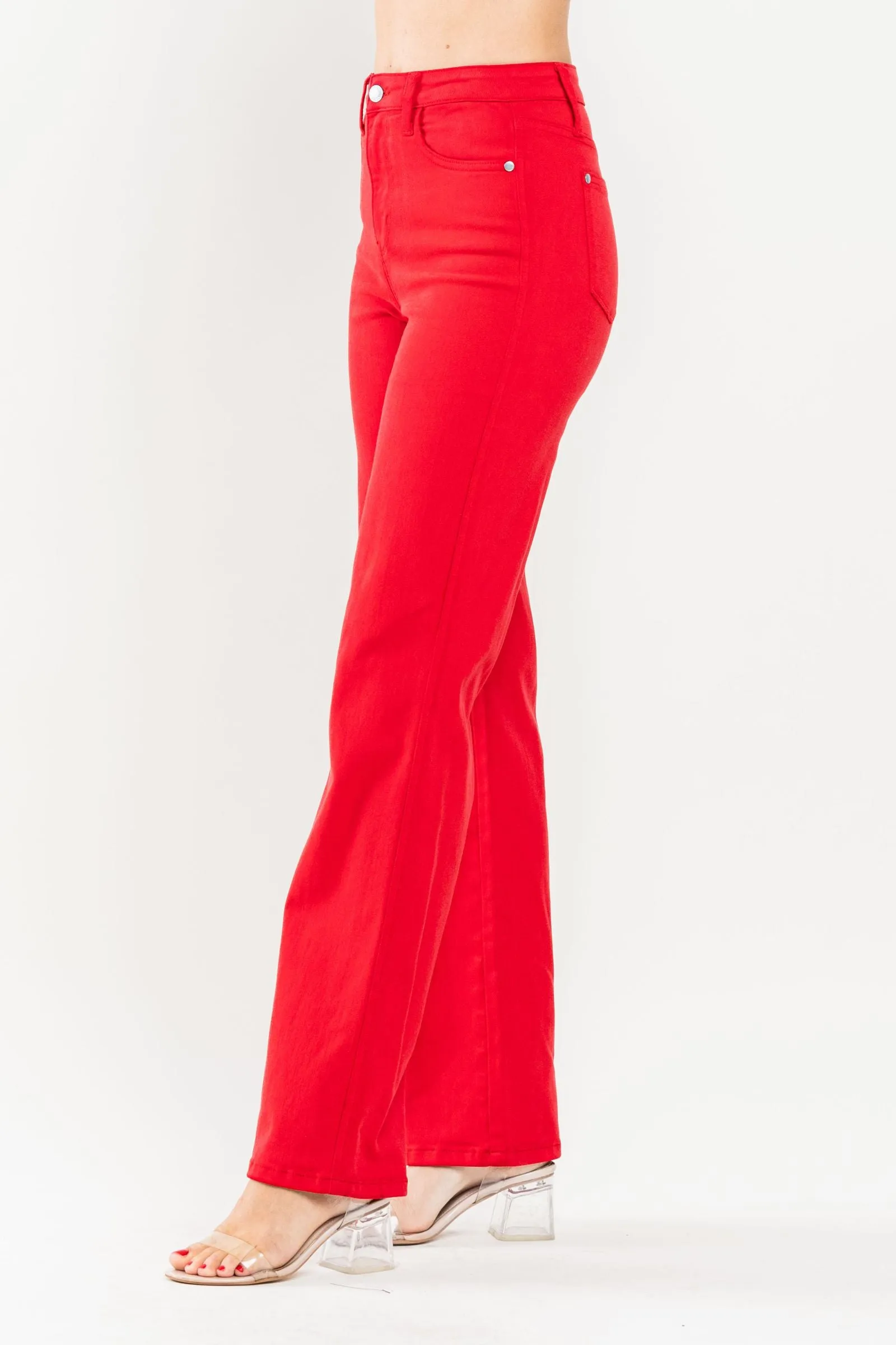 Red High Waist Judy Blue Jeans
