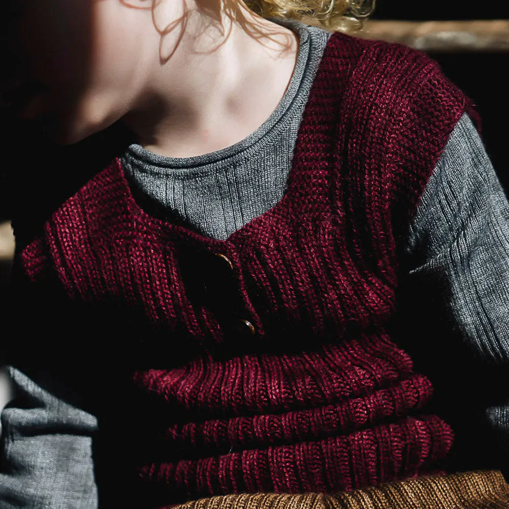 Rico Vest - 100% Baby Alpaca - Ecru (9-18m) *Last ones
