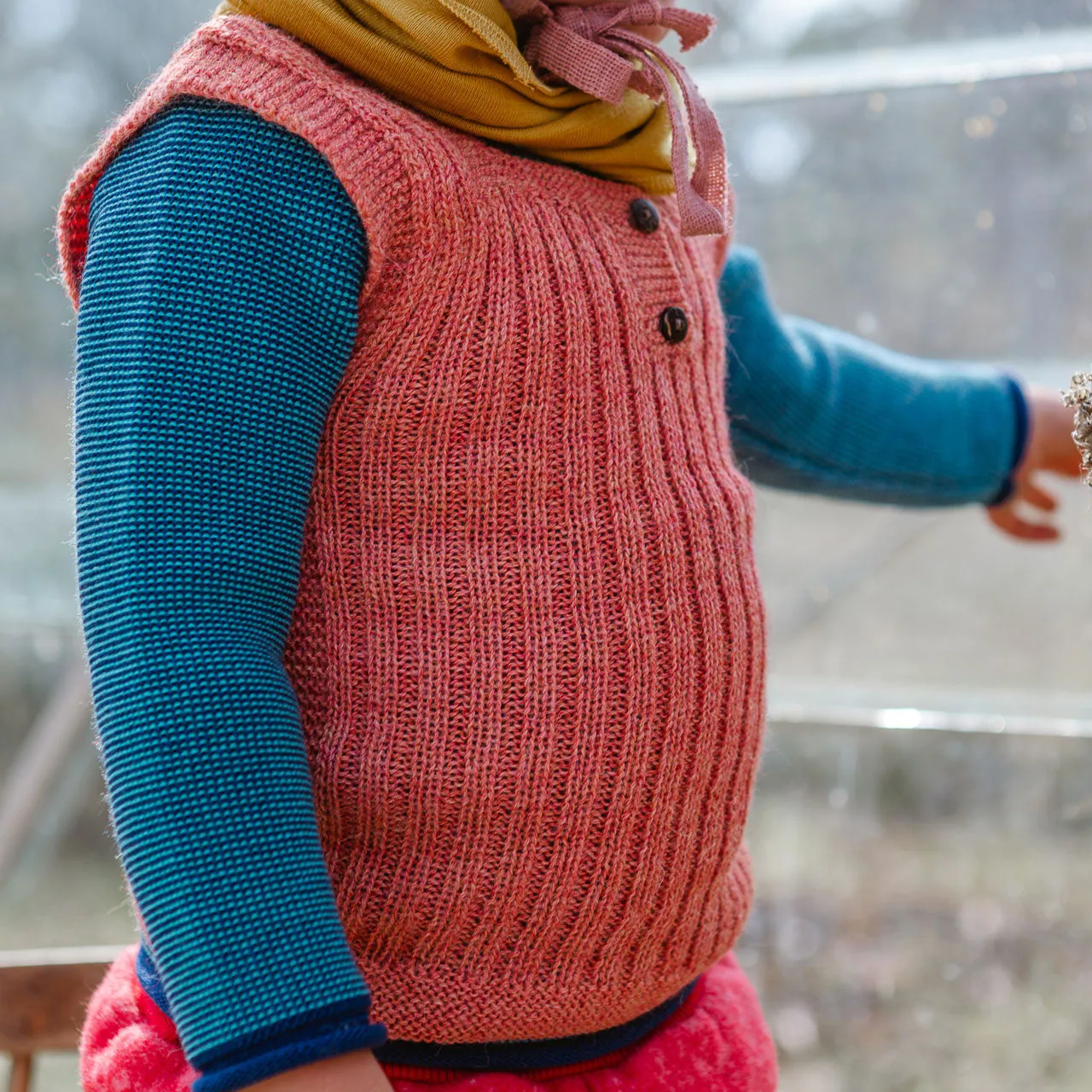 Rico Vest - 100% Baby Alpaca - Ecru (9-18m) *Last ones