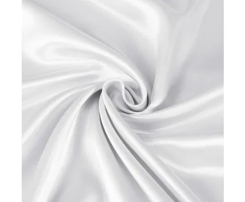 Royal Comfort Satin Sheet Set 4 Piece Fitted Flat Sheet Pillowcases - White