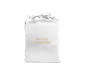 Royal Comfort Satin Sheet Set 4 Piece Fitted Flat Sheet Pillowcases - White