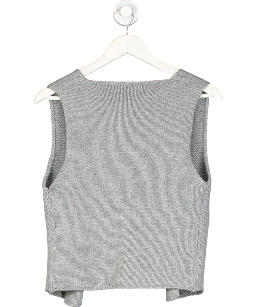 Rumoured Grey Knitted Waistcoat UK S