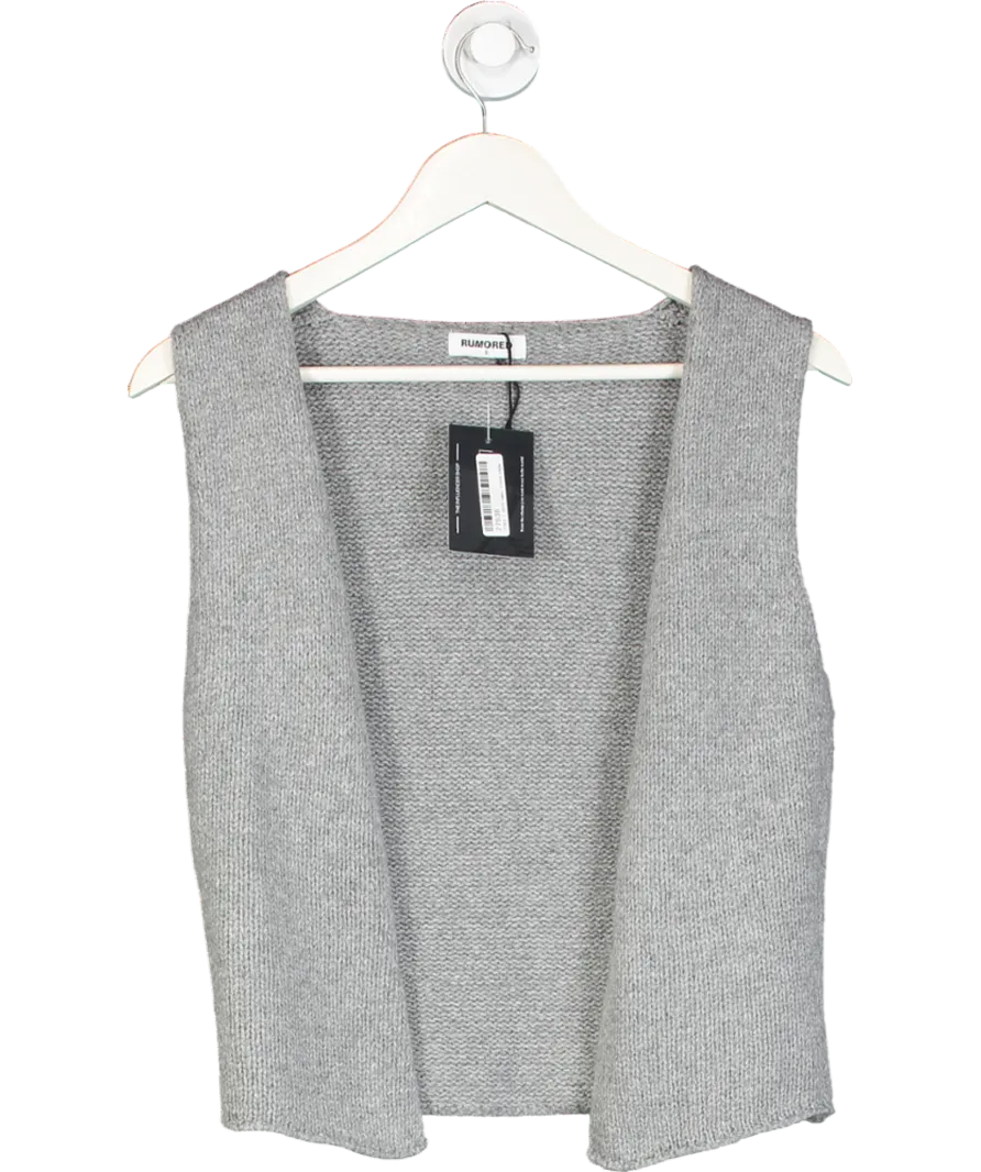 Rumoured Grey Knitted Waistcoat UK S