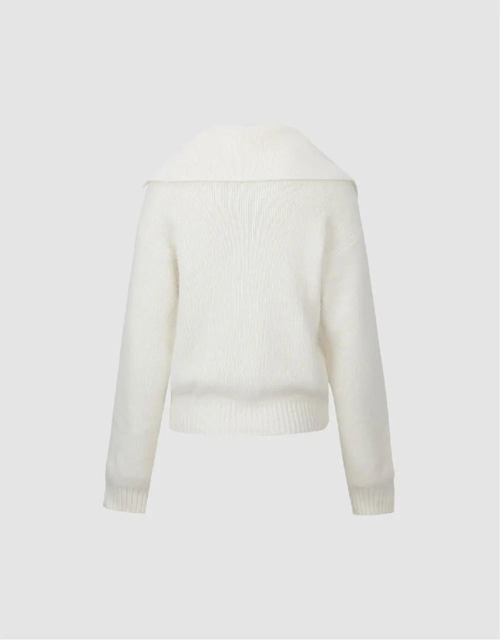 Sailor Collar Neck Knitted T-Shirt