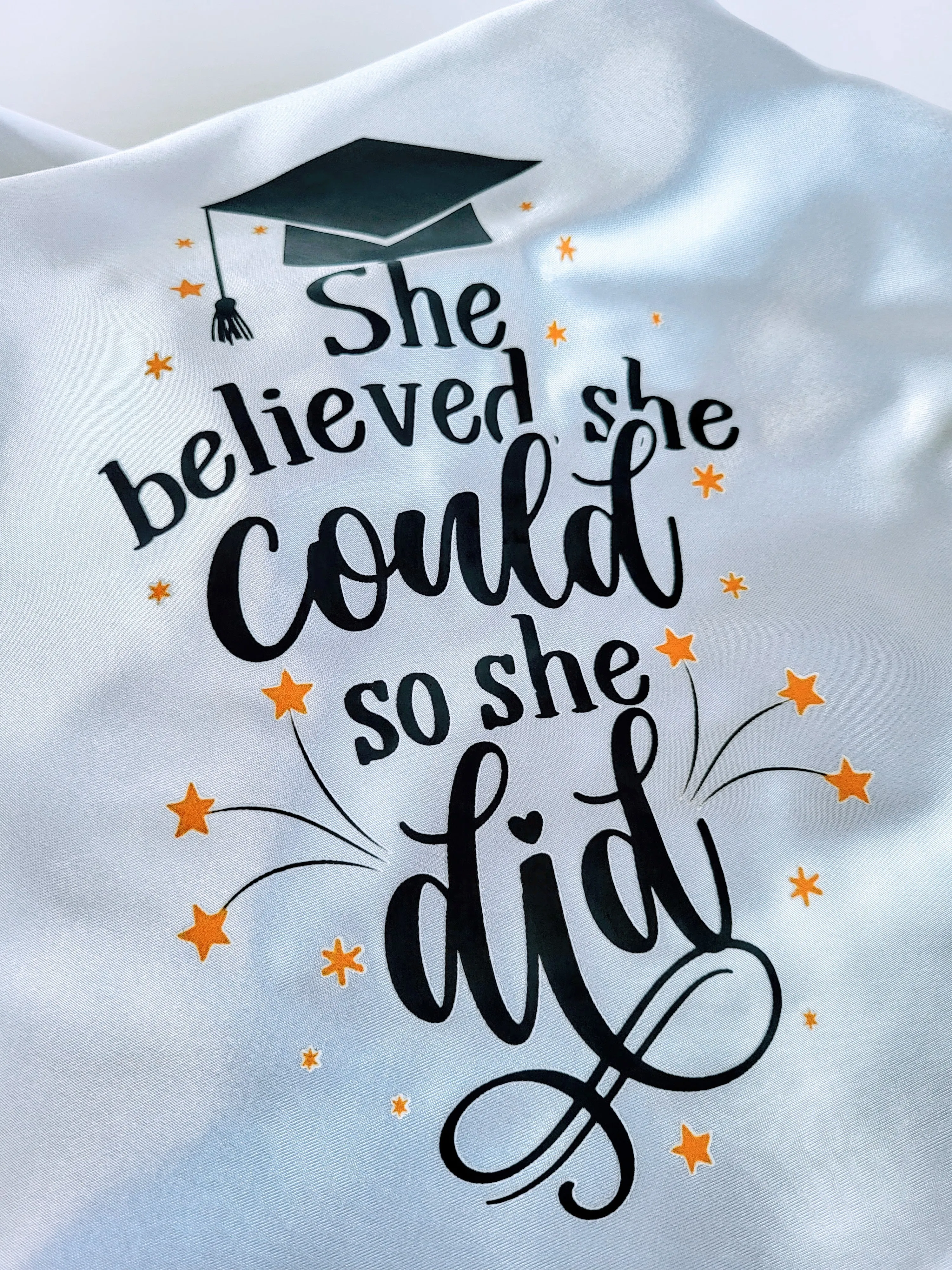 SHE'S A GRADUATE Reversible Sleeping Satin Hair Bonnet