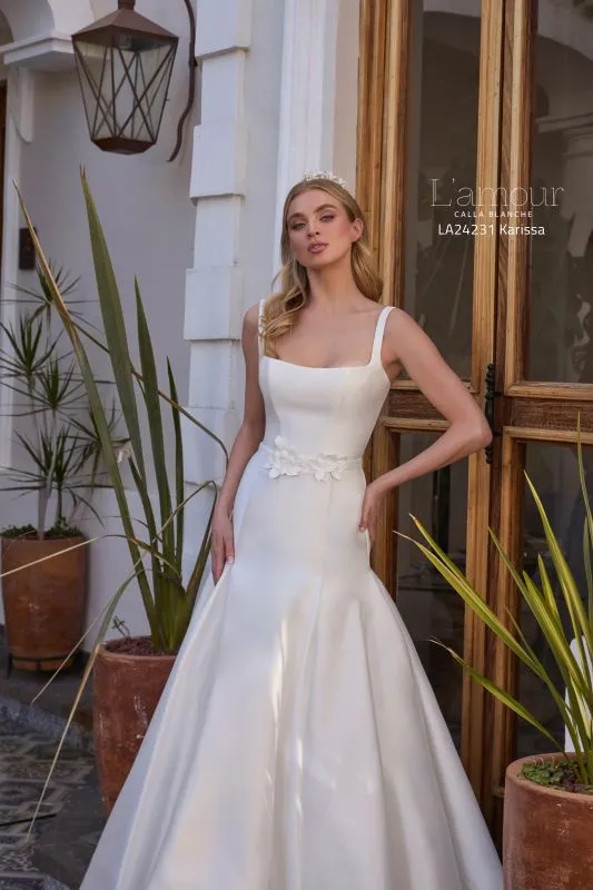 Size 8 L'amour LA24231 Karissa Ivory Gown