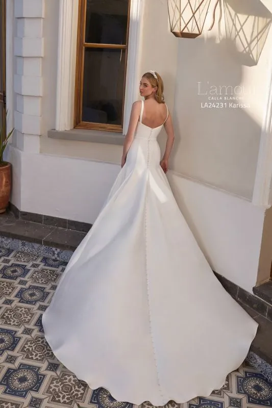 Size 8 L'amour LA24231 Karissa Ivory Gown