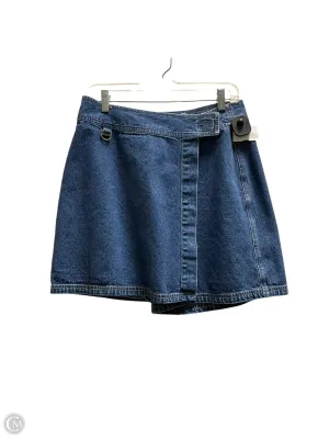 Skirt Mini & Short By Tape Measure In Blue Denim, Size: 12