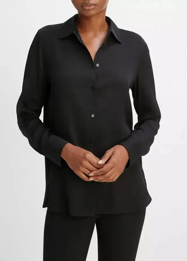 Slim Fitted Blouse in Black