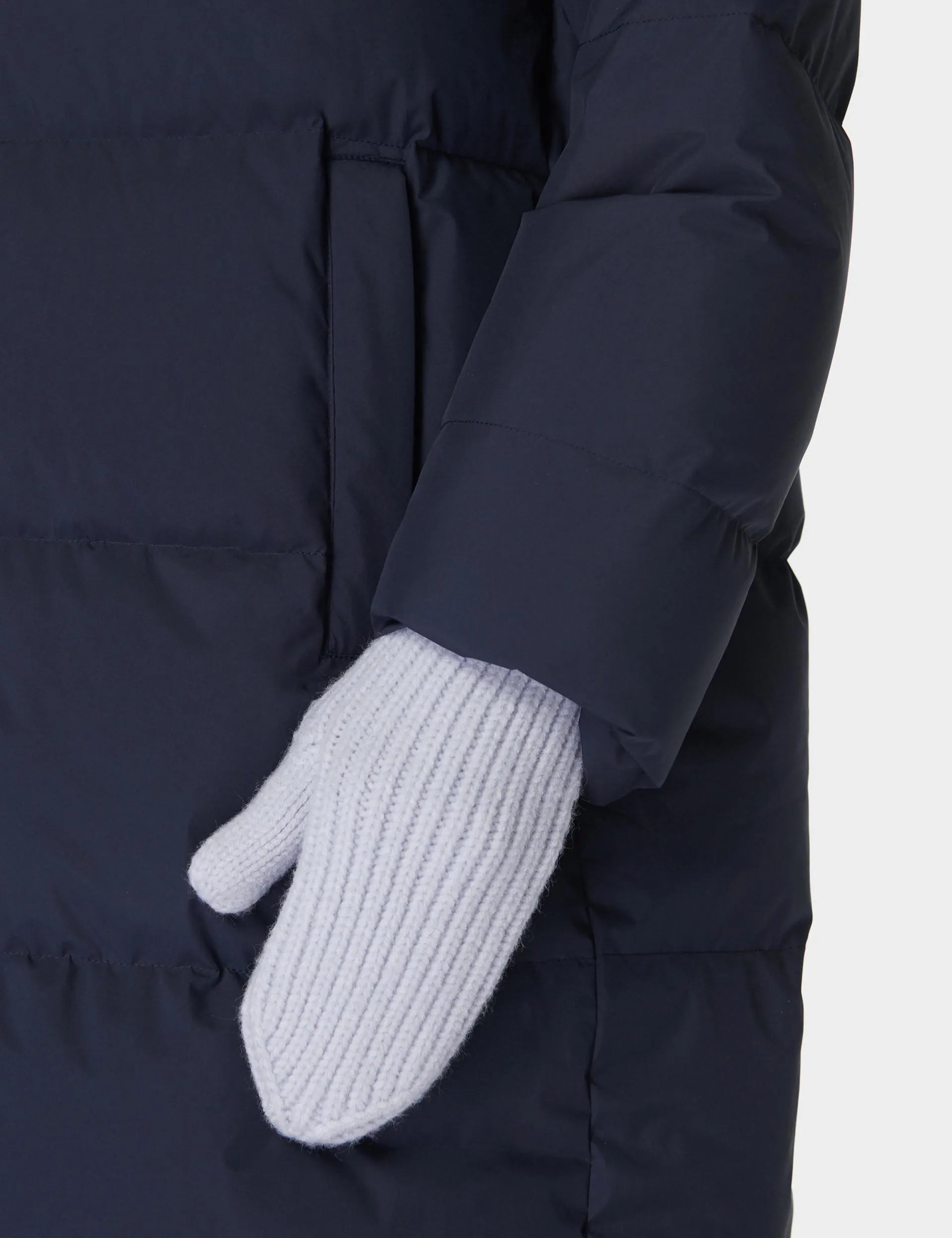 Snowfall Knitted Mittens - Salt Blue