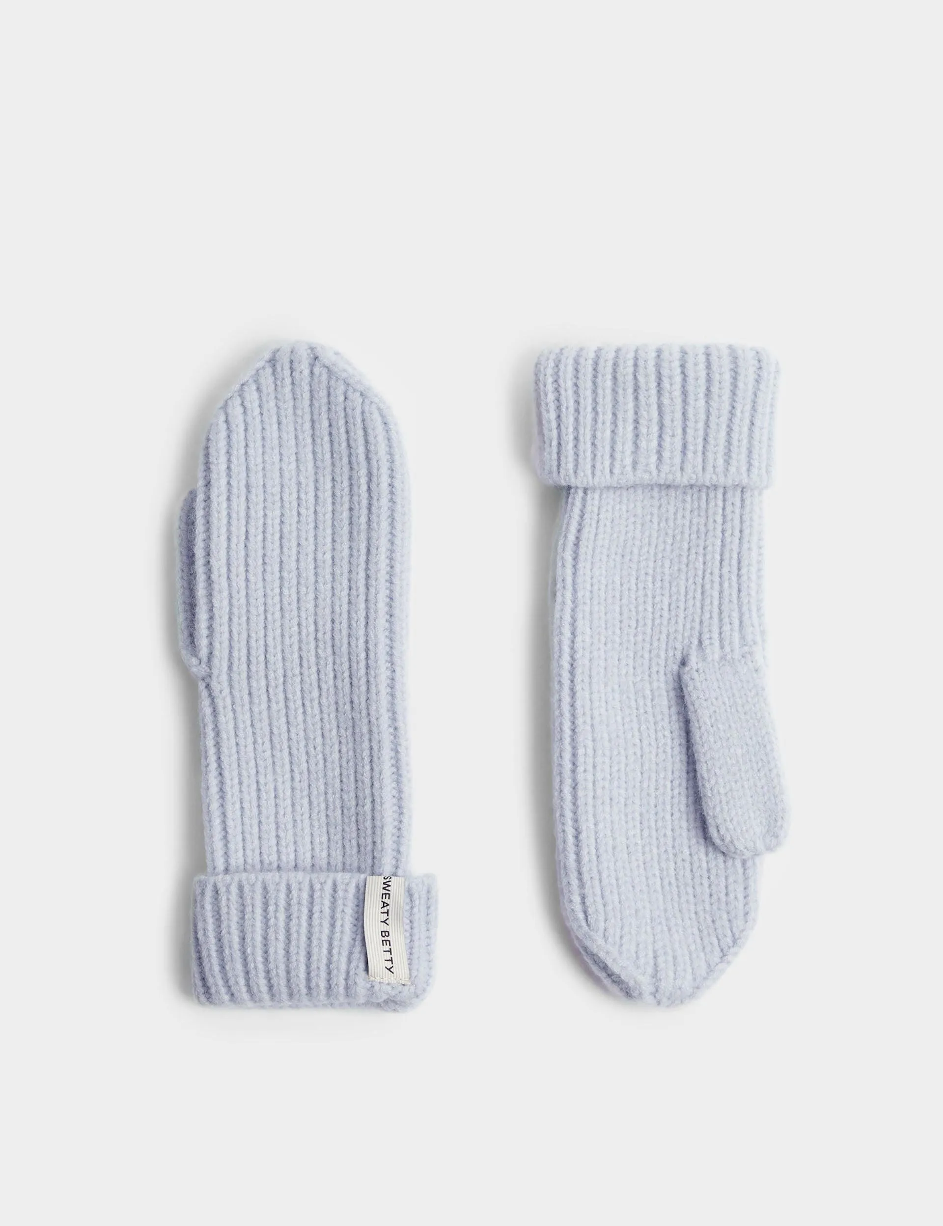 Snowfall Knitted Mittens - Salt Blue