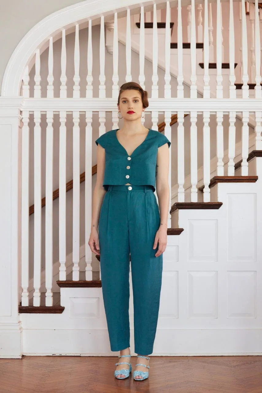 Sophia Pant in Linen Blend