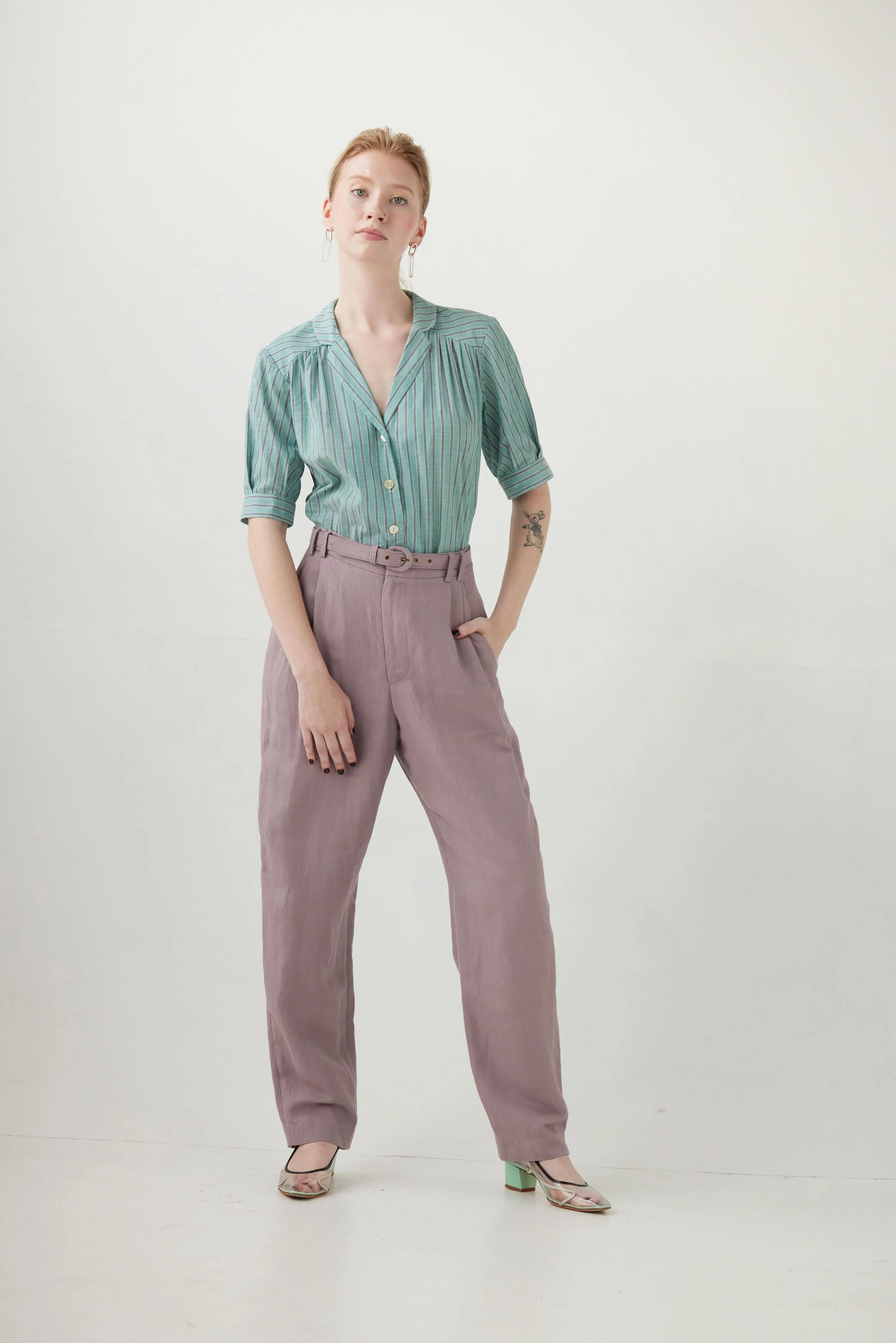 Sophia Pant in Linen Blend
