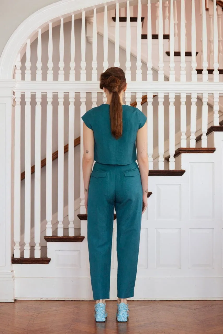 Sophia Pant in Linen Blend