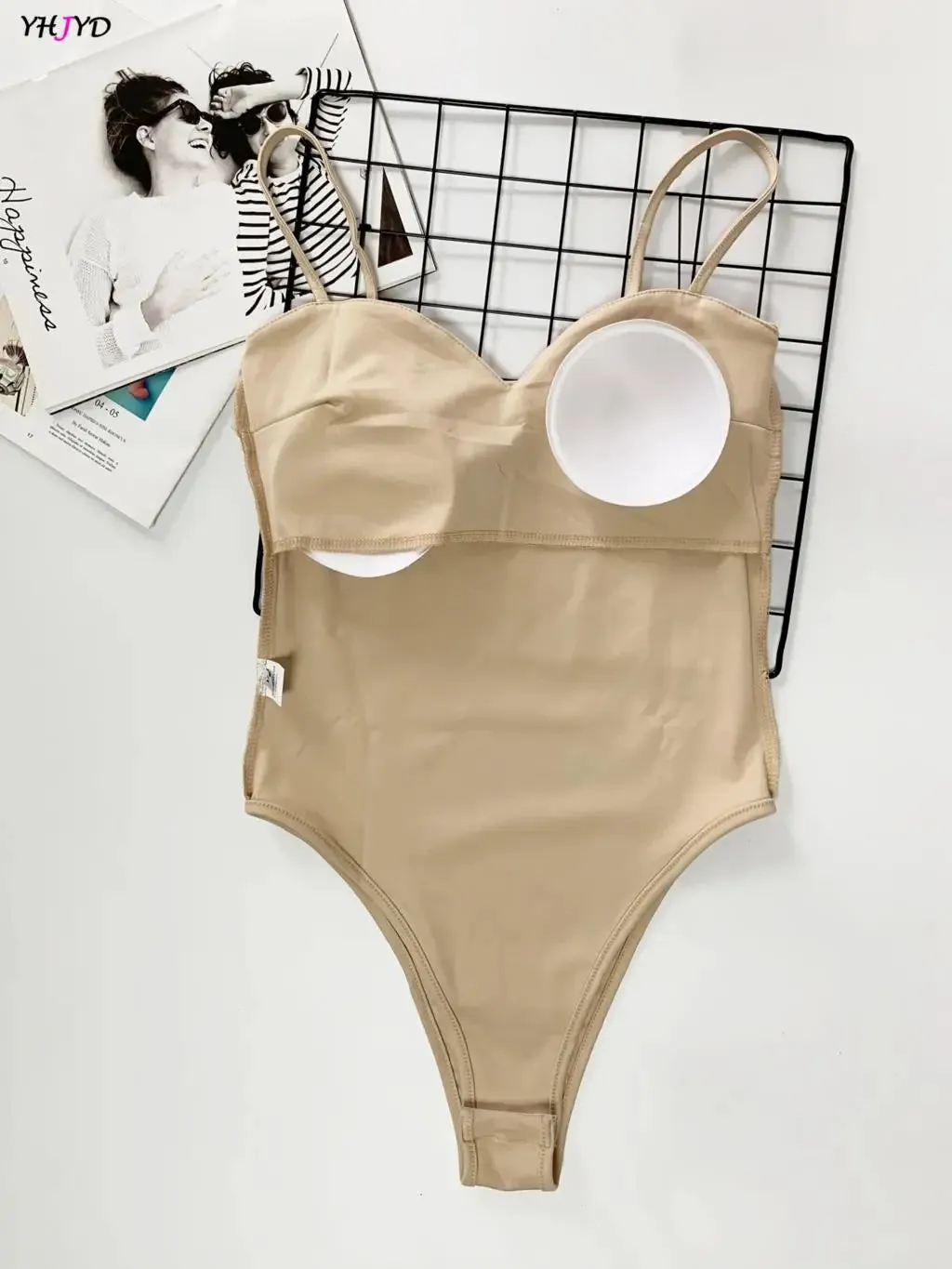 Spaghetti Strap Sleeveless Bodycon One Piece Suit
