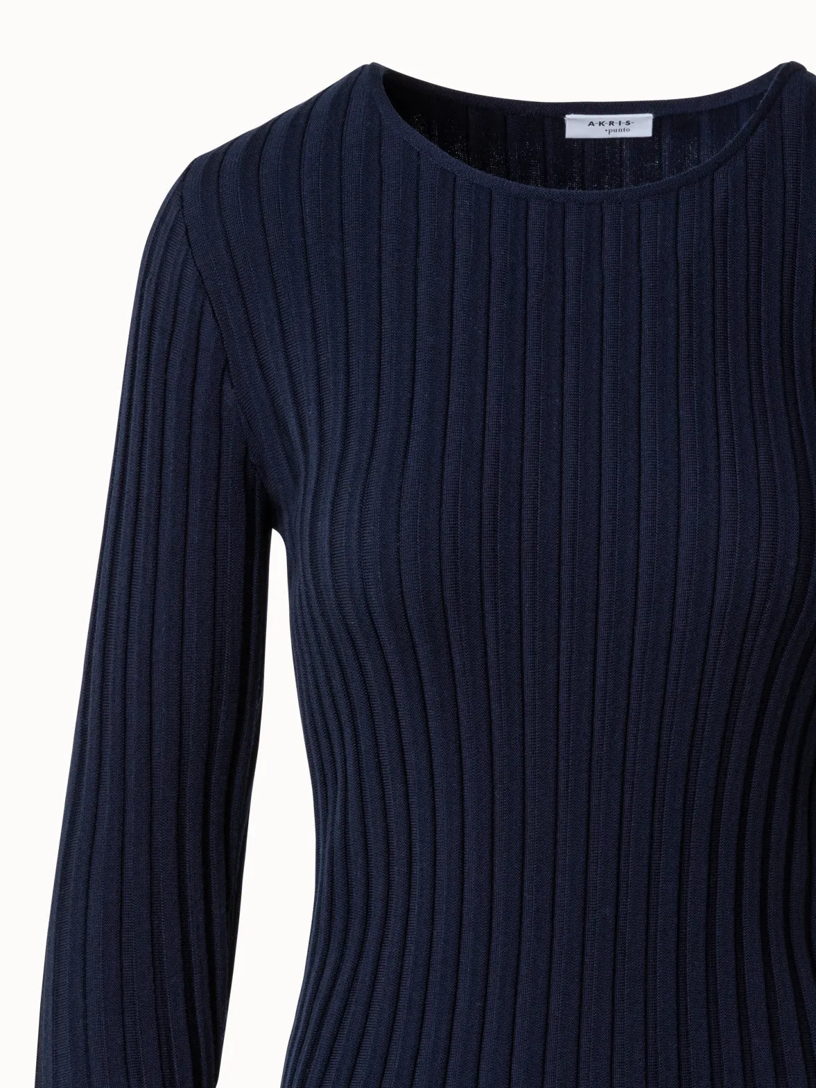 Structured Stripes Merino Wool Pullover