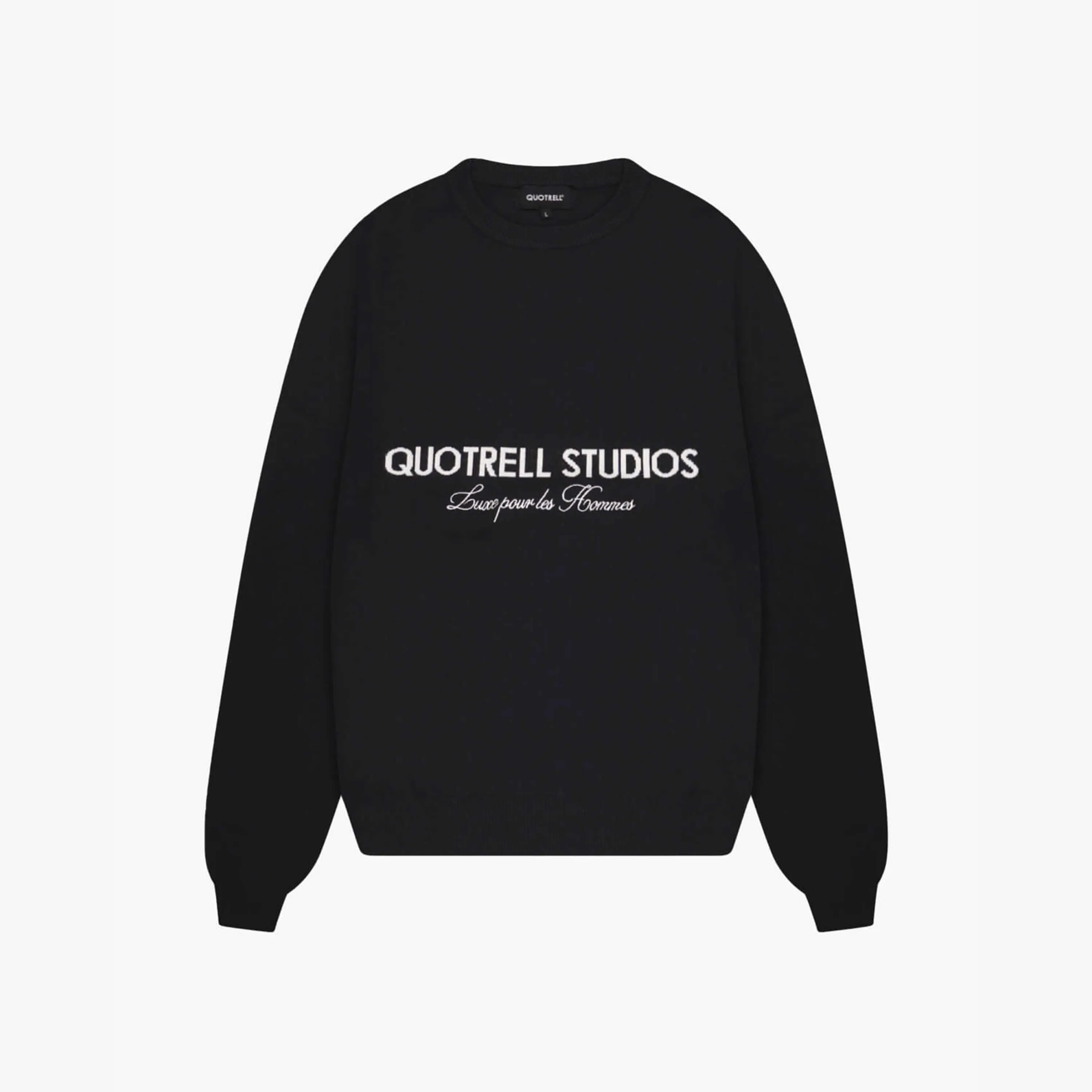 STUDIOS KNITTED CREWNECK | BLACK/WHITE