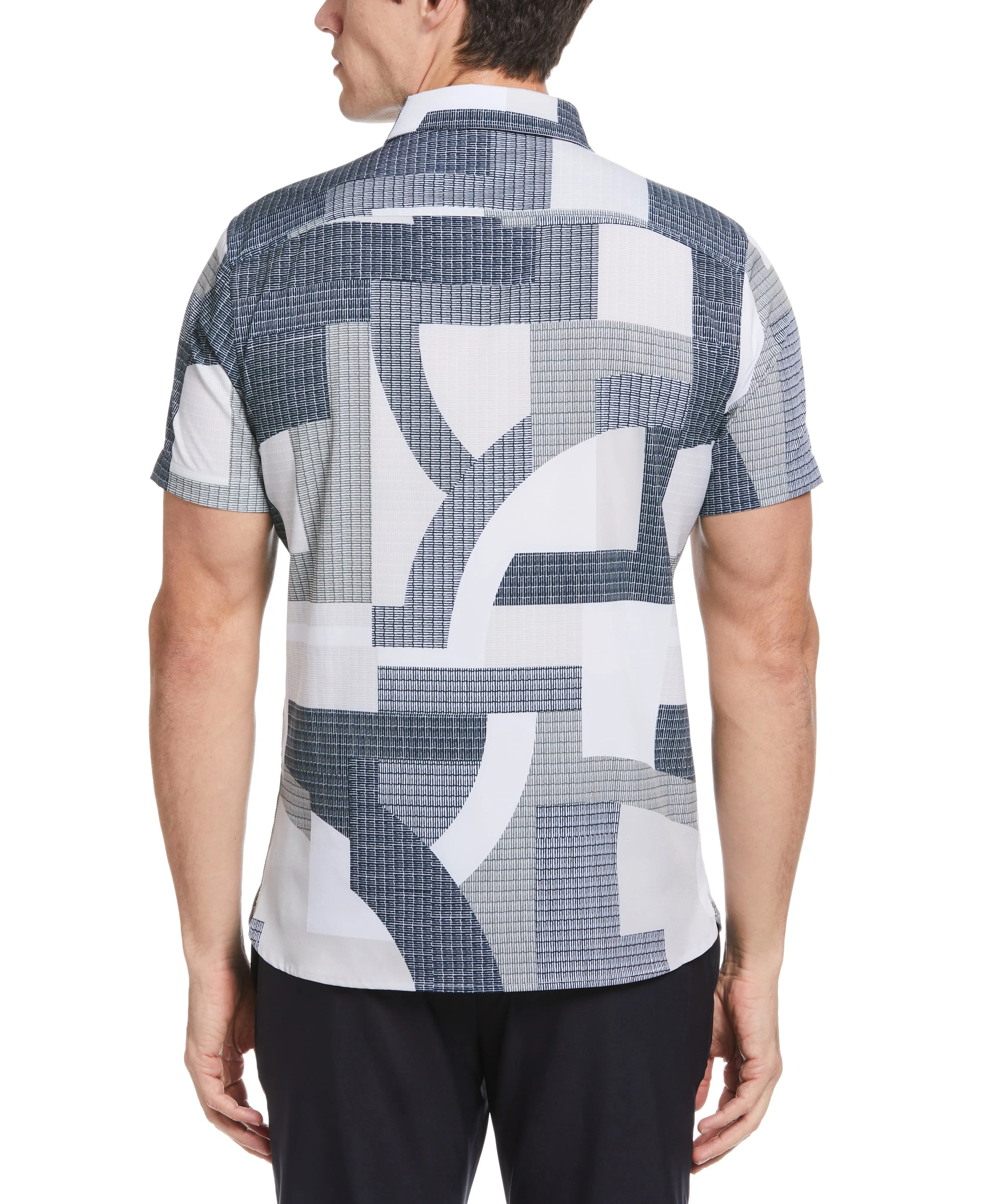 Total Stretch Geometic Print Shirt