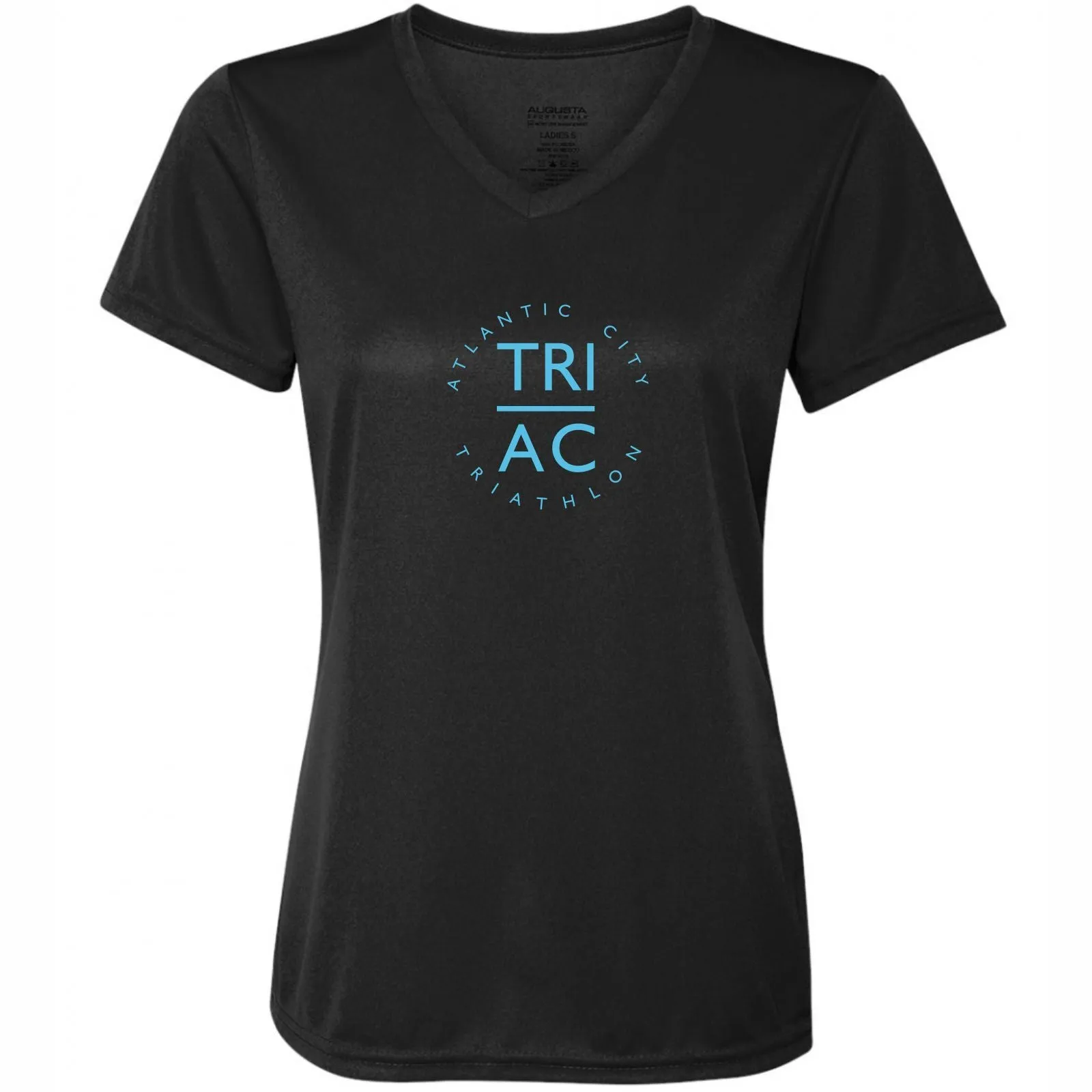 TRI AC Women's SS V-Neck Tech Tee -Black- 2018 Map
