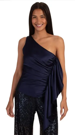 Trina Turk Powerful Top One Shoulder Night Sky