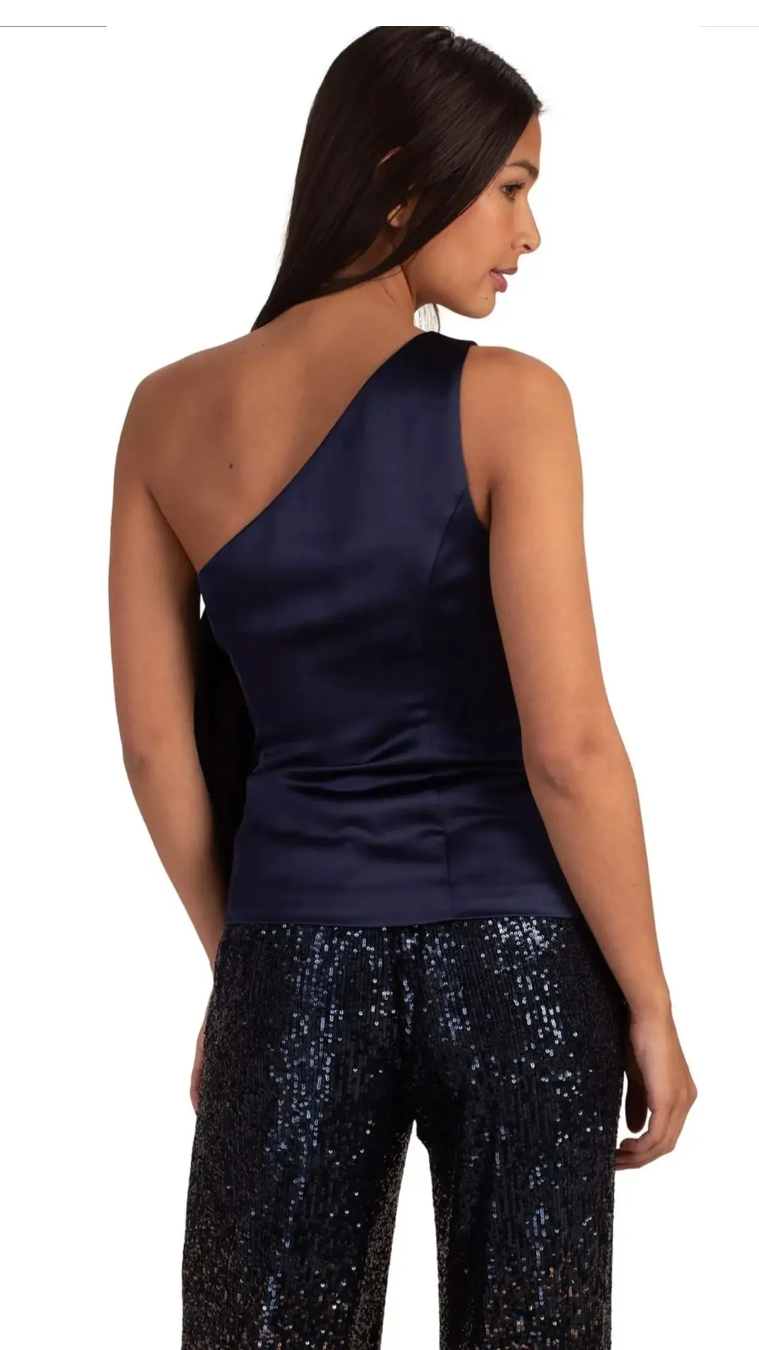 Trina Turk Powerful Top One Shoulder Night Sky