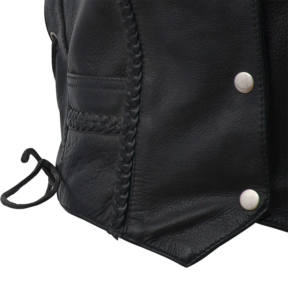 Trinity - Women's Motorcycle Western Style Leather Vest