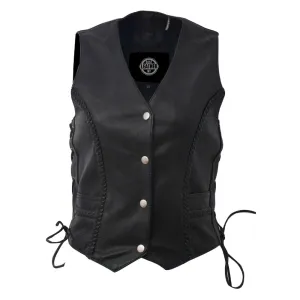 Trinity - Women's Motorcycle Western Style Leather Vest