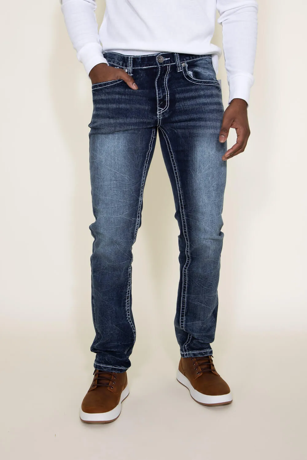 True Luck Baker Straight Jeans for Men | TL19350401