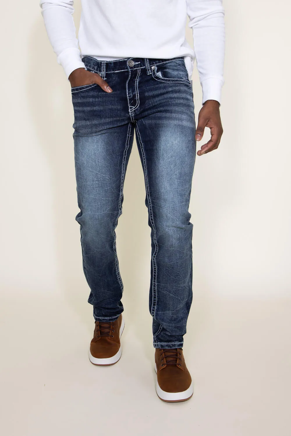 True Luck Baker Straight Jeans for Men | TL19350401