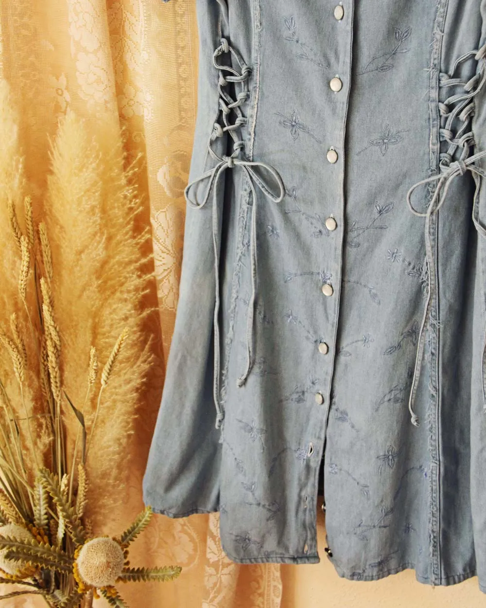 Vintage Forenza Denim Tie Dress