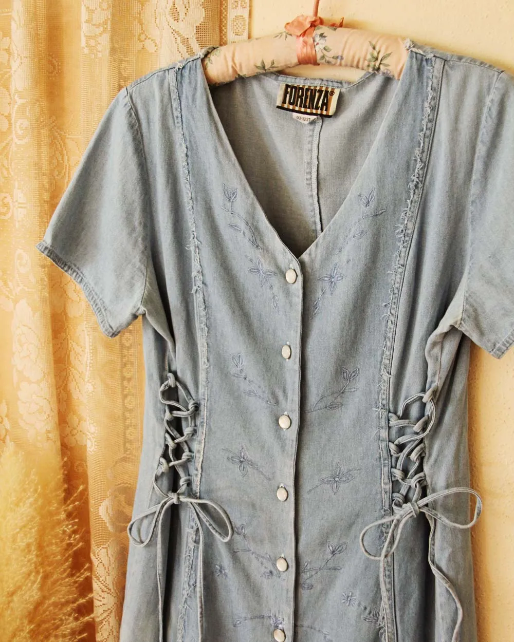 Vintage Forenza Denim Tie Dress