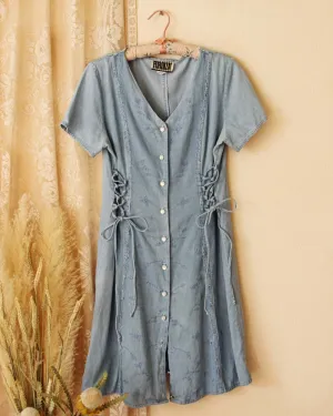 Vintage Forenza Denim Tie Dress